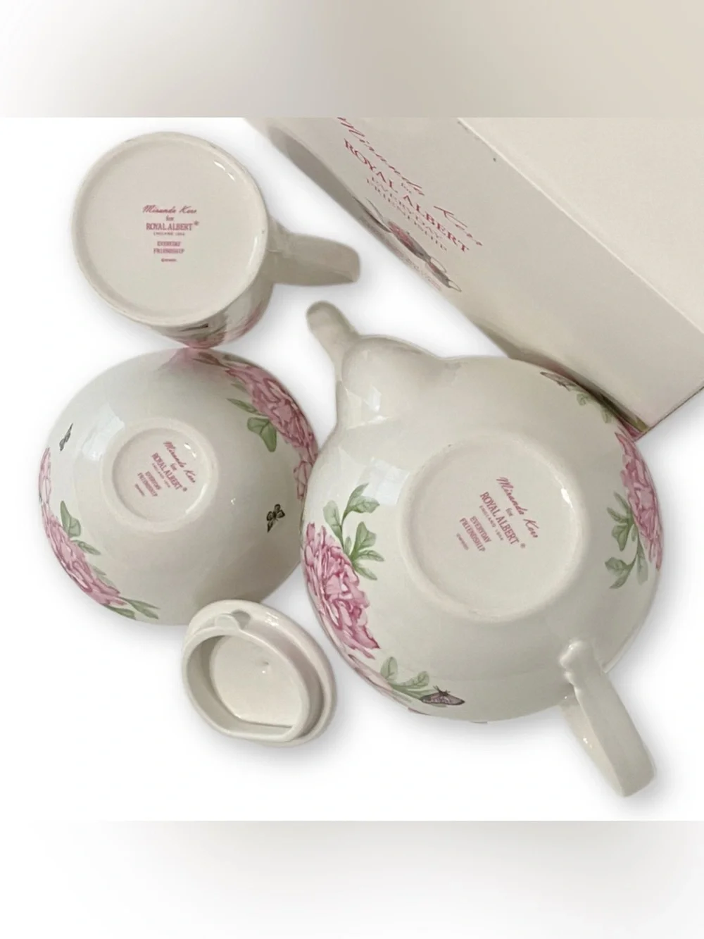 Royal Albert Miranda Kerr Everyday Friendship 3 Piece Porcelain Tea Set Floral